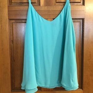Aquamarine Torrid Double Layer Swing Cami